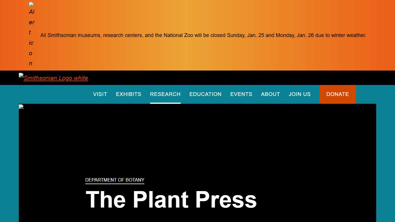 Research activities (January 2026) Smithsonian National Museum of Natural History